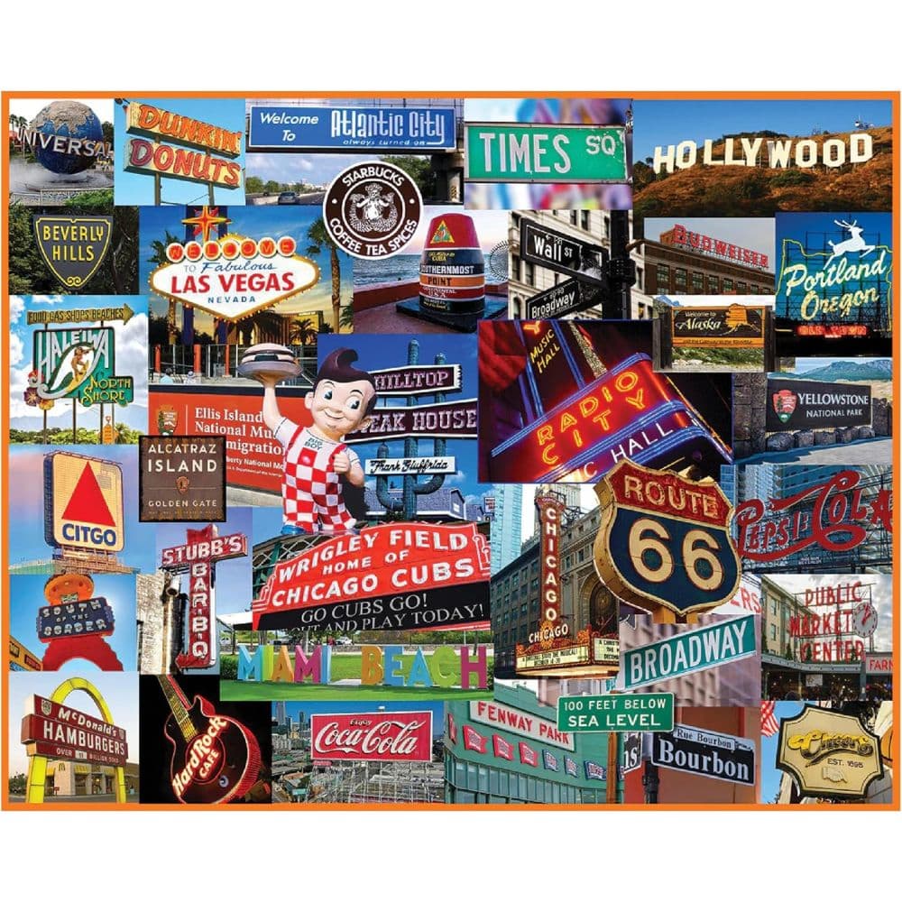 Signs Across America 1000 Piece Puzzle by Doug Banks First Alternate Image