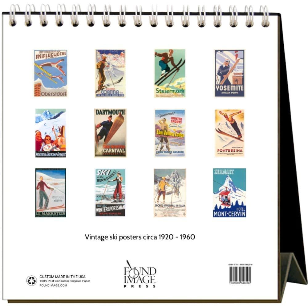 Skiing 2026 Easel Desk Calendar First Alternate image