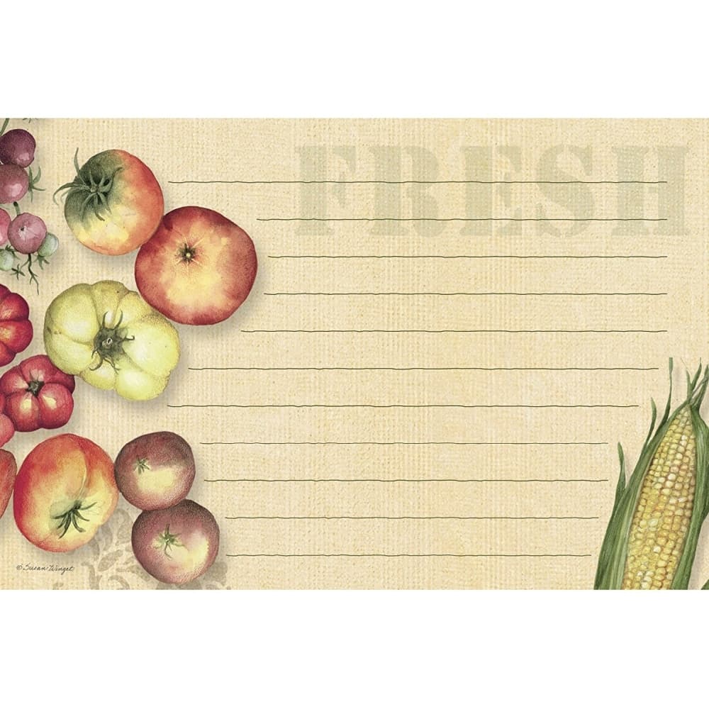 Fresh From The Farm Recipe Cards by Susan Winget Main Image