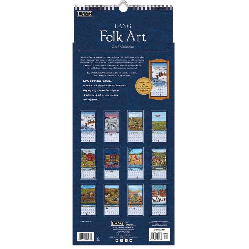 Lang Folk Art Vertical 2024 Wall Calendar