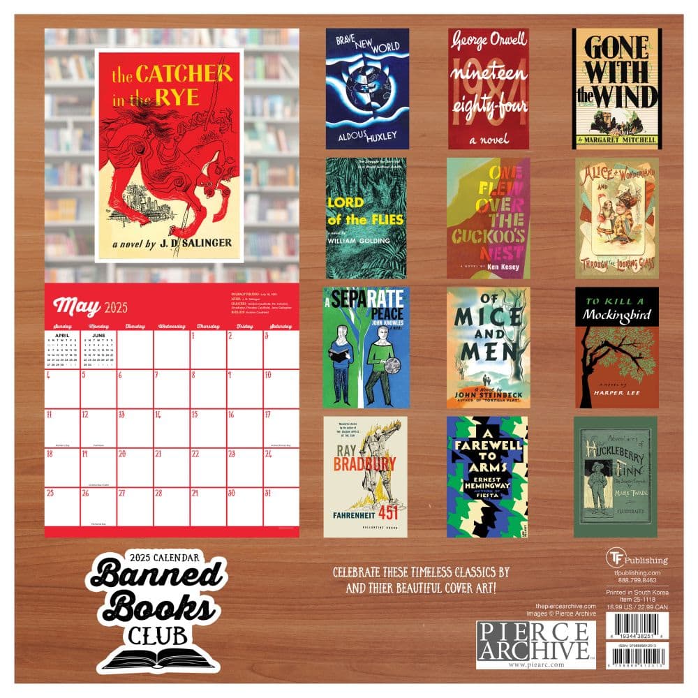 Banned Book Club 2025 Wall Calendar back cover