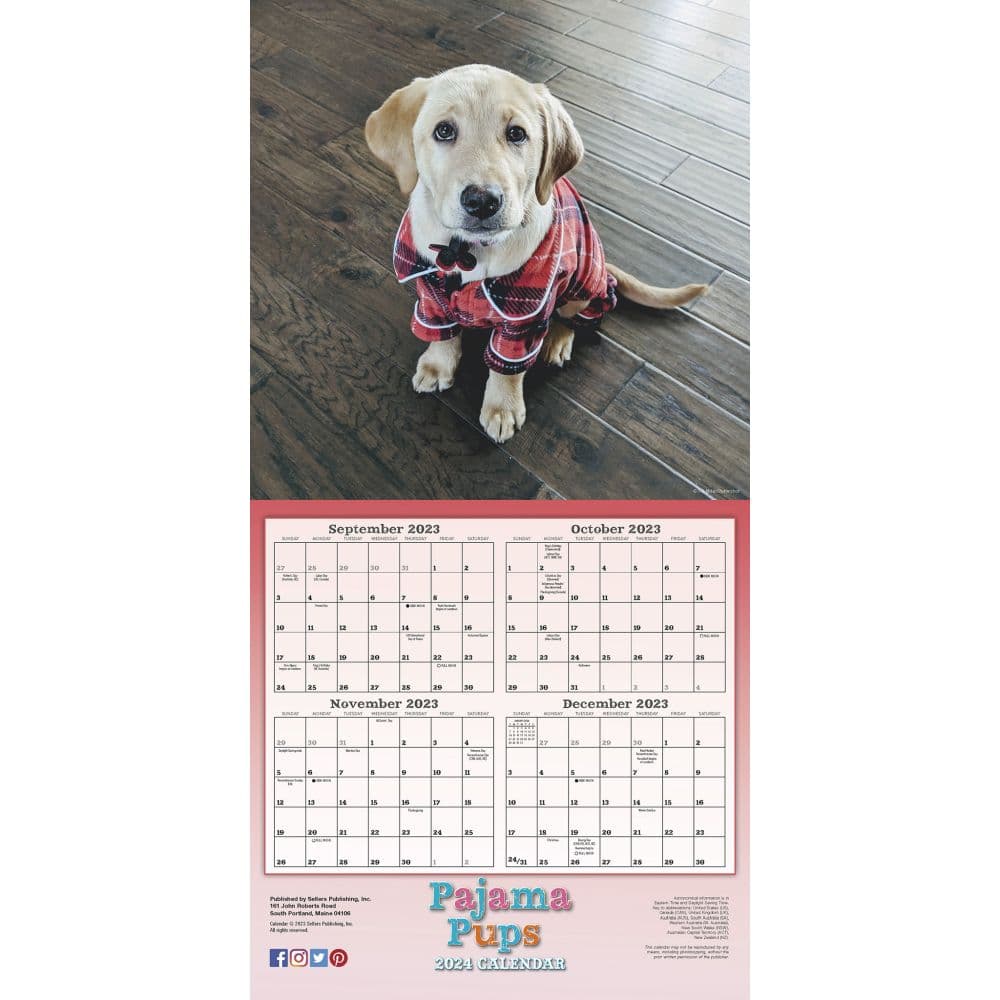 Pajama Pups 2024 Wall Calendar Fourth Alternate Image width=&quot;1000&quot; height=&quot;1000&quot;