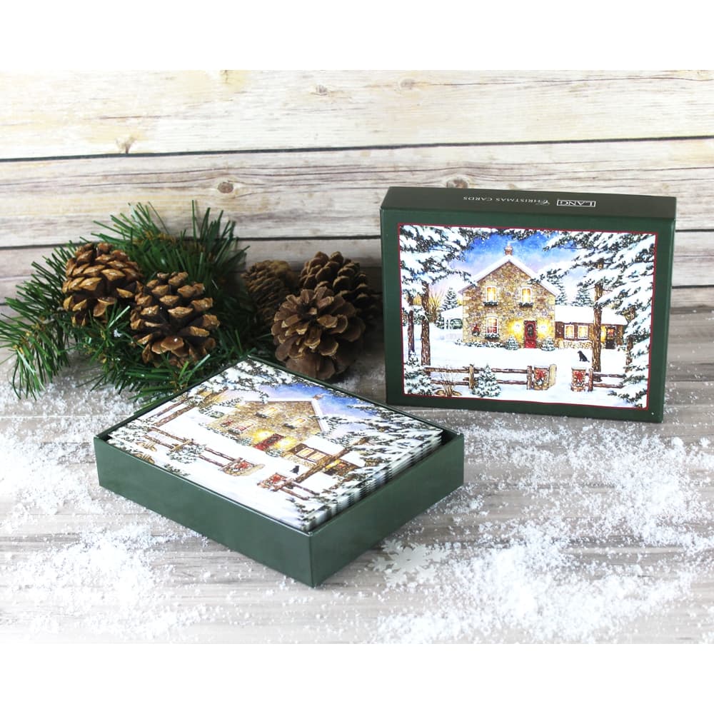 Nestled in the Pines Boxed Christmas Cards (18 pack) w/ Decorative Box ...