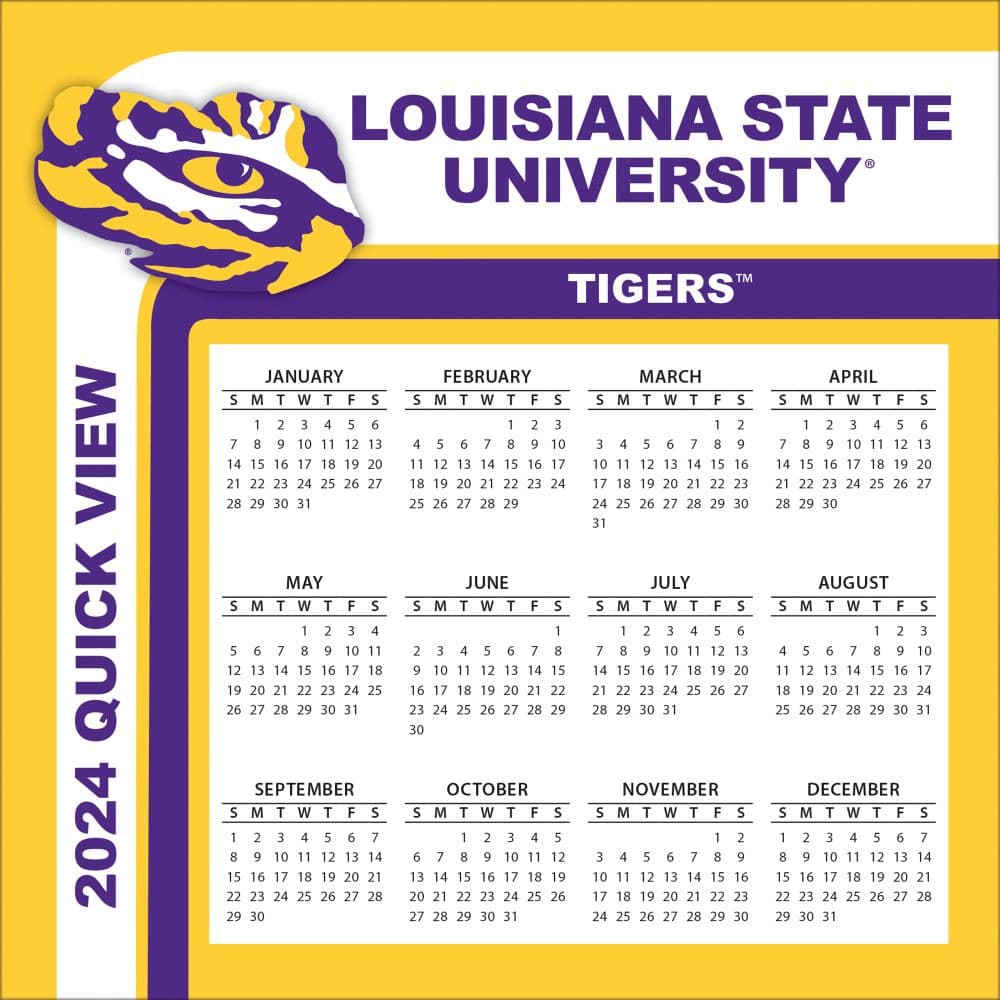 LSU Tigers 2024 Desk Calendar Fourth Alternate Image width=&quot;1000&quot; height=&quot;1000&quot;