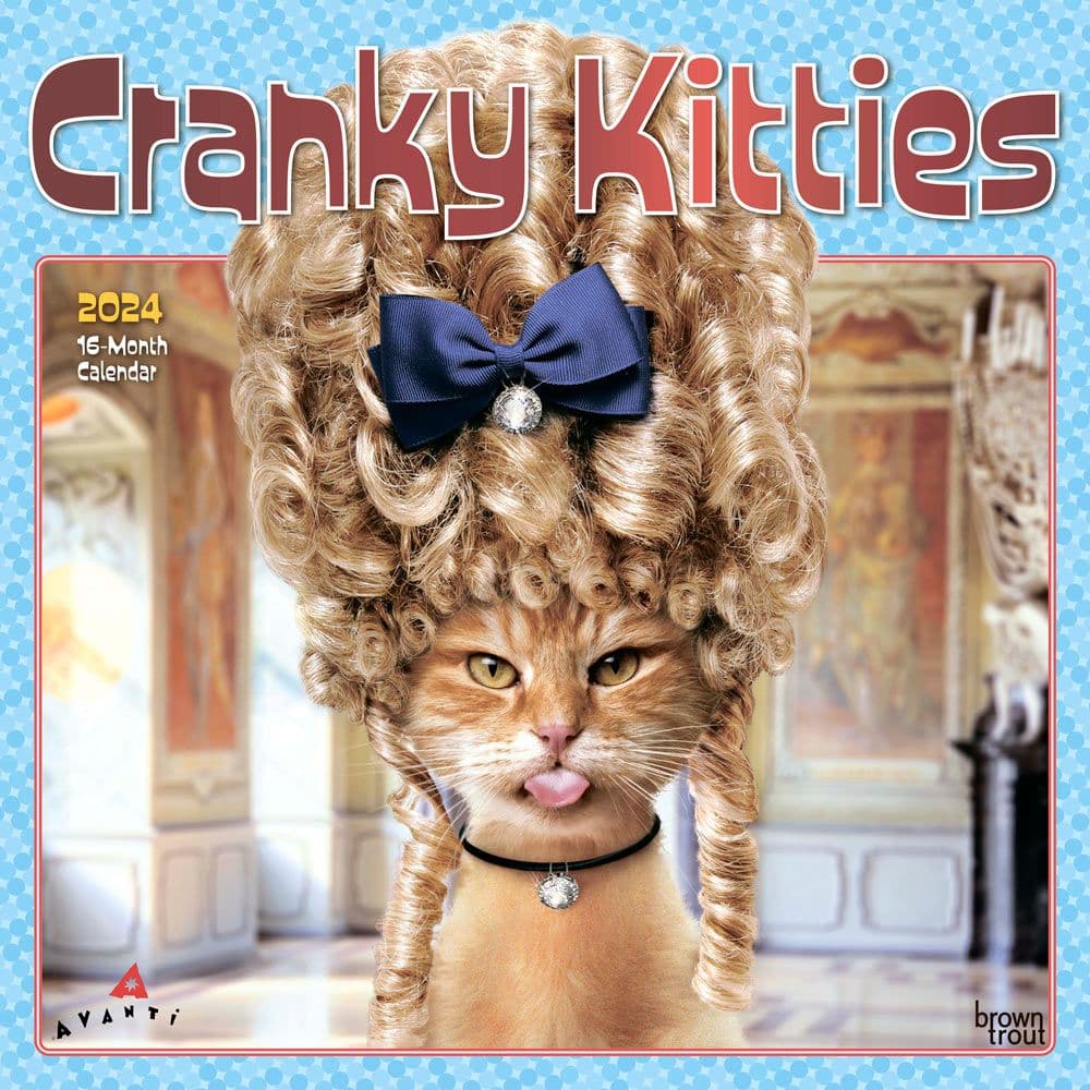 Avanti Cranky Kitties 2024 Wall Calendar Main Product Image width=&quot;1000&quot; height=&quot;1000&quot;