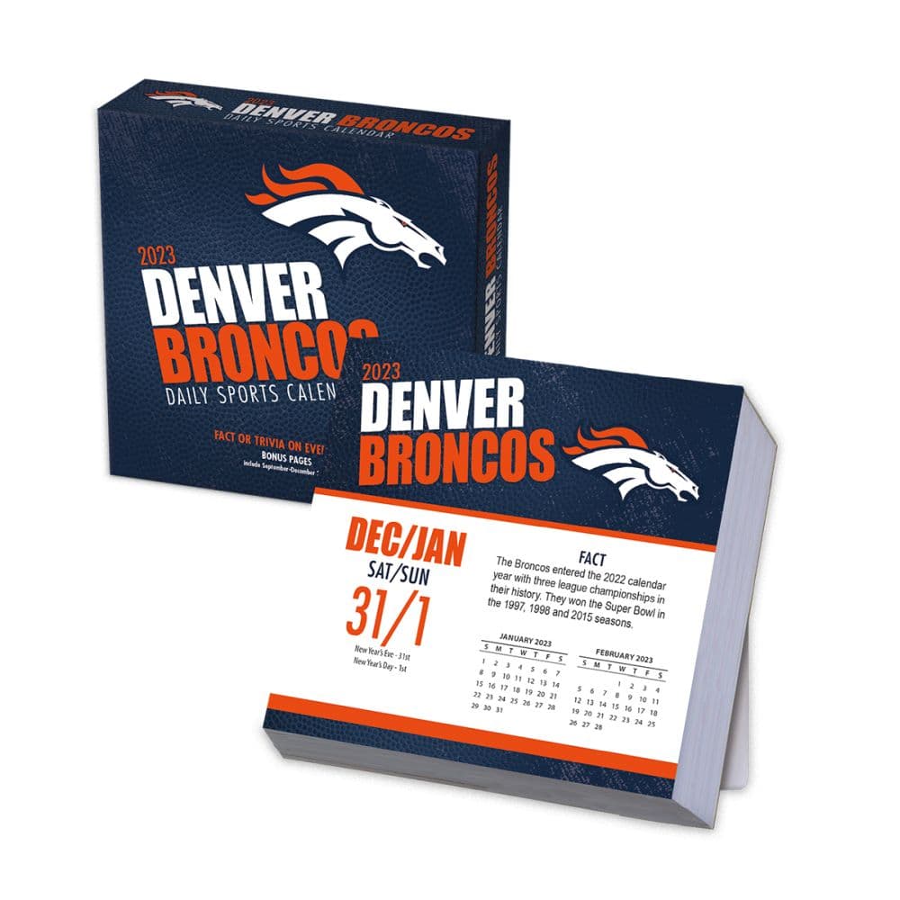 Denver Broncos 2023 Desk Calendar by Turner Sports Calendars For All