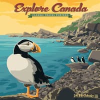 image Explore Canada Classic Travel Posters 2026 Wall Calendar Main Image