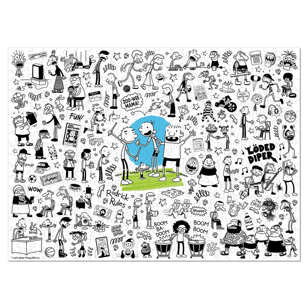 Diary of a Wimpy Kid Class Characters 500 Piece puzzle full