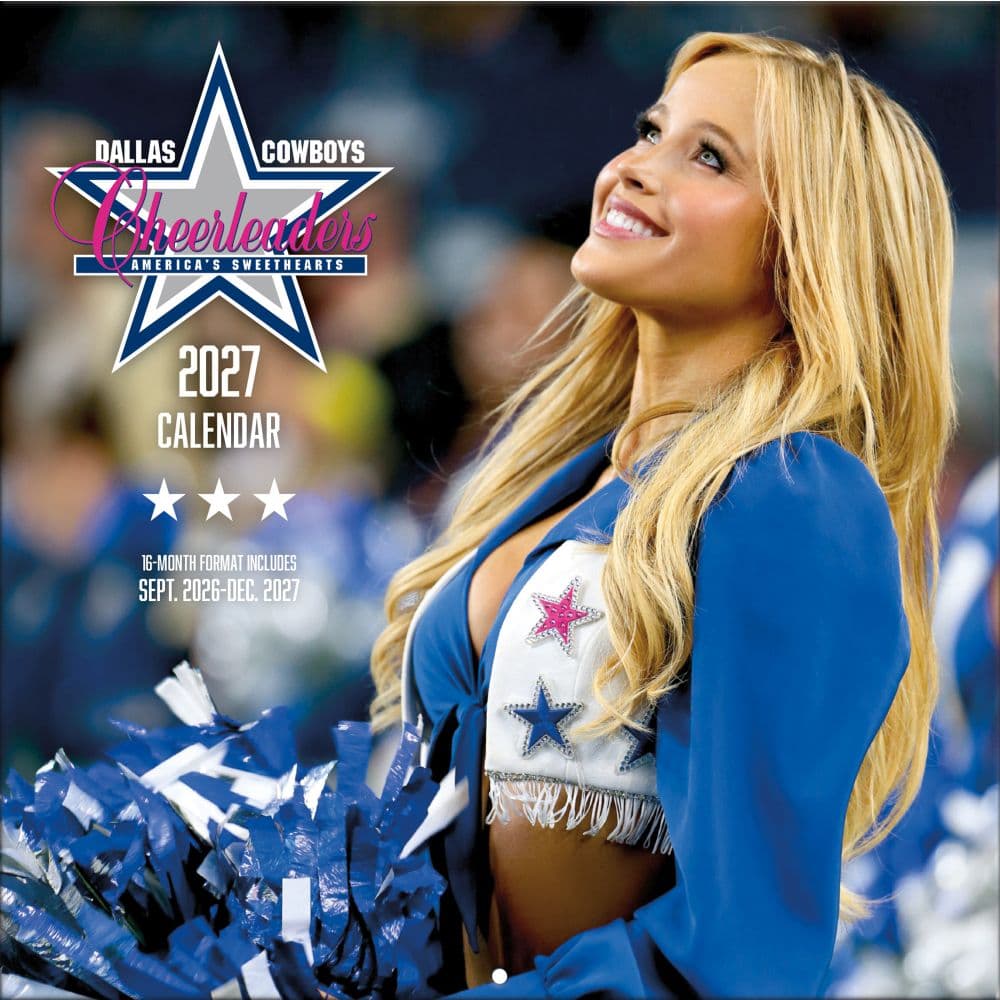 image NFL Dallas Cowboys Cheerleaders 16 Month 2027 Wall Calendar Main Product Image