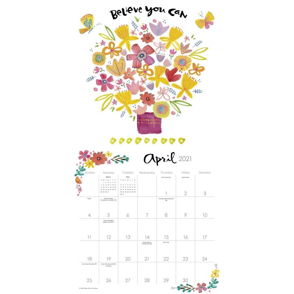 Kathy Davis Scatter Wall Calendar