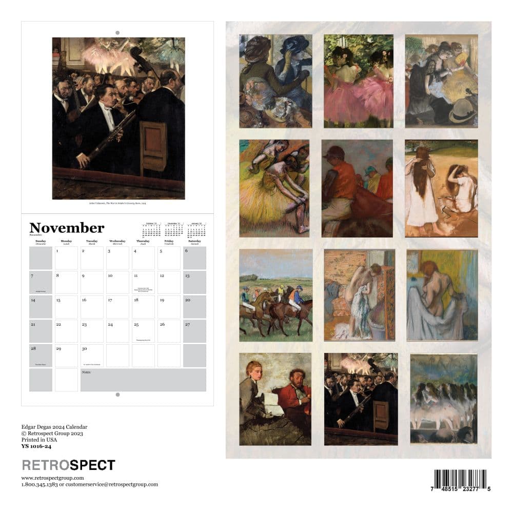 Edgar Degas 2024 Wall Calendar First Alternate Image width=&quot;1000&quot; height=&quot;1000&quot;