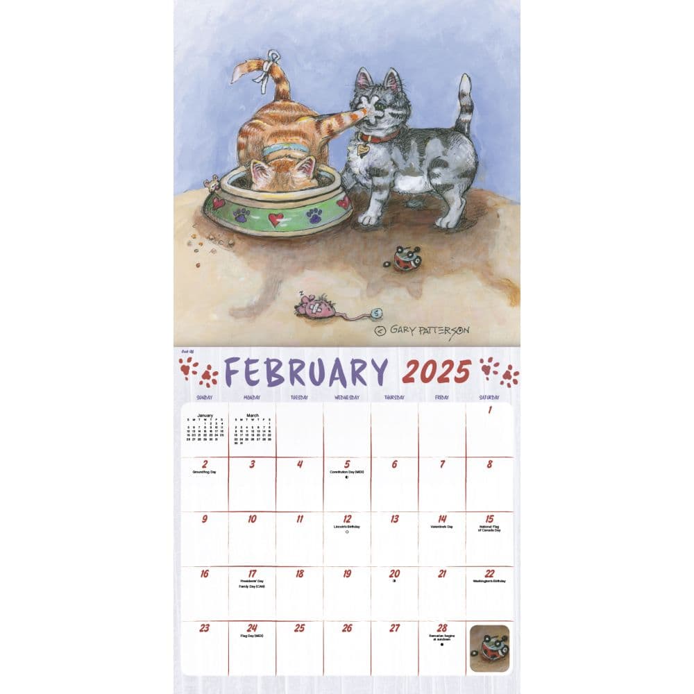 Gary Patterson Cats 2025 Wall Calendar