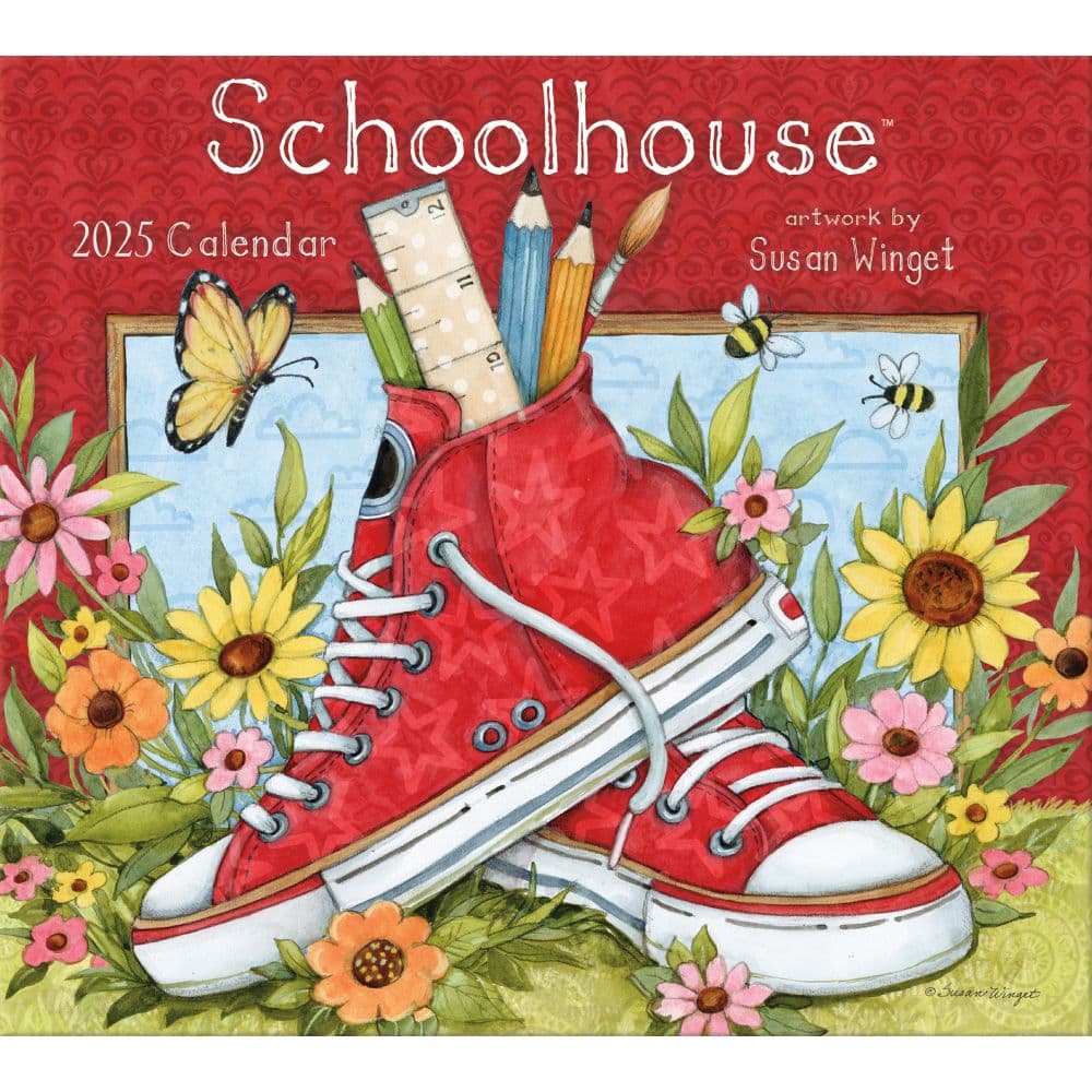 Schoolhouse by Susan Winget 2025 Wall Calendar