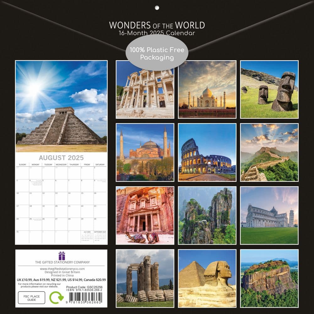 Wonders of the World 2025 Wall Calendar First Alternate Image width=&quot;1000&quot; height=&quot;1000&quot;