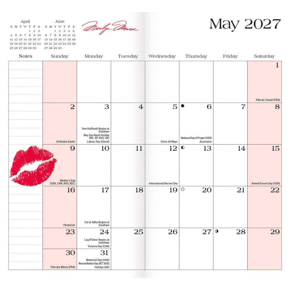 Marilyn Monroe 2 Year 2026 Pocket Planner Fourth Alternate Image