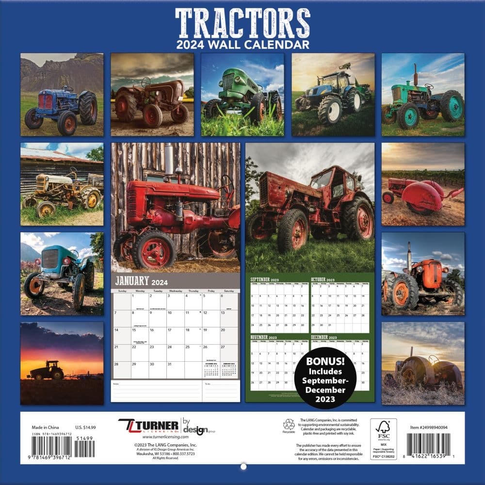 Tractors Photo 2024 Wall Calendar First Alternate  Image width=&quot;1000&quot; height=&quot;1000&quot;
