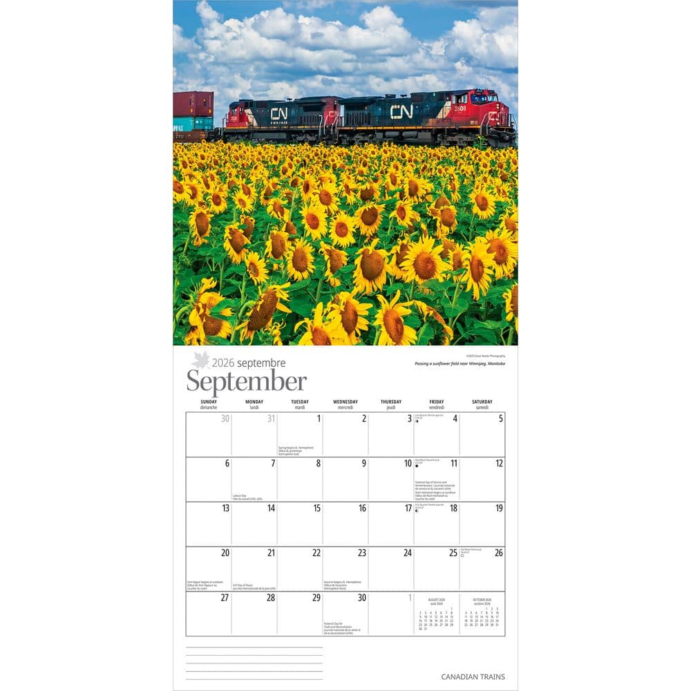 Trains Canadian 2026 Wall Calendar