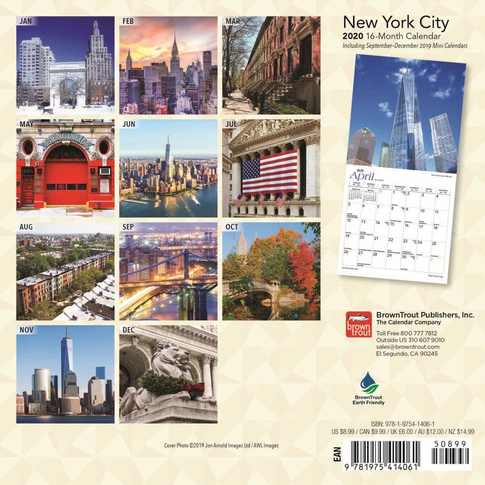 New York City Mini Wall Calendar