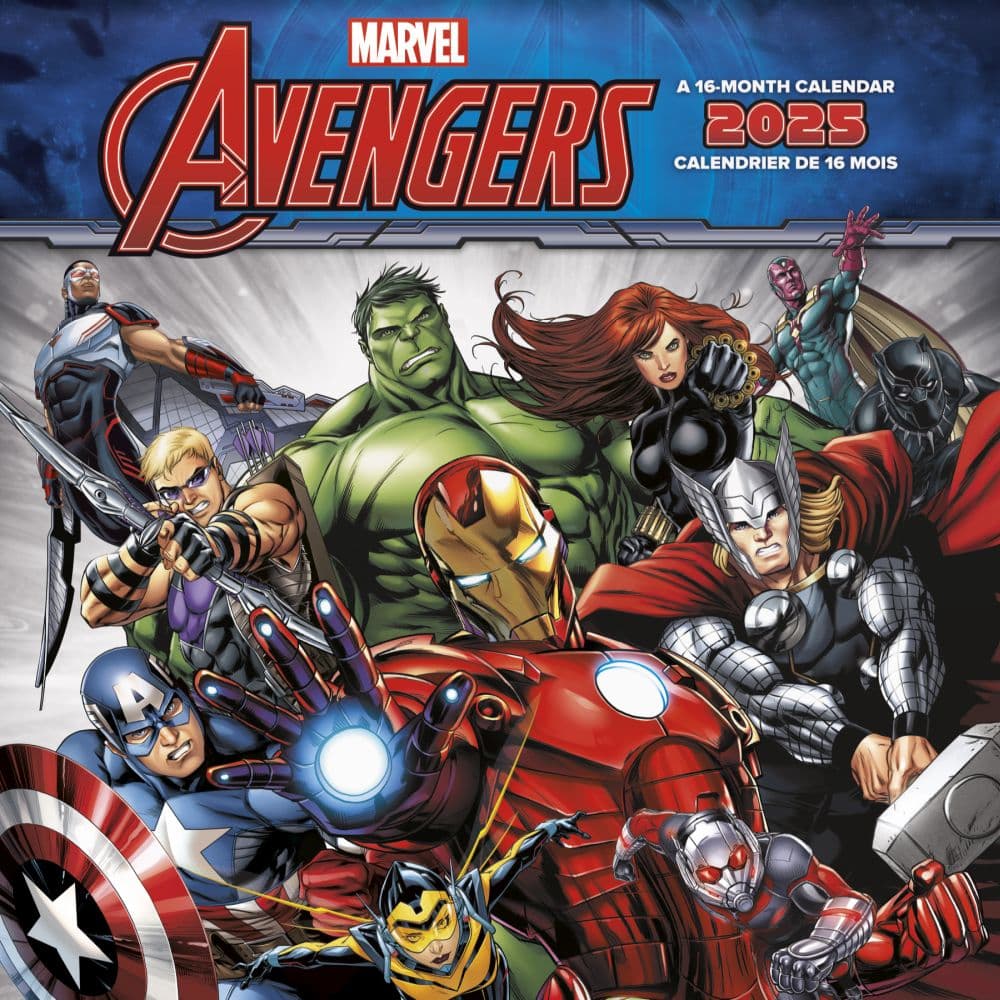 Avengers 2025 Wall Calendar French - Calendars.com