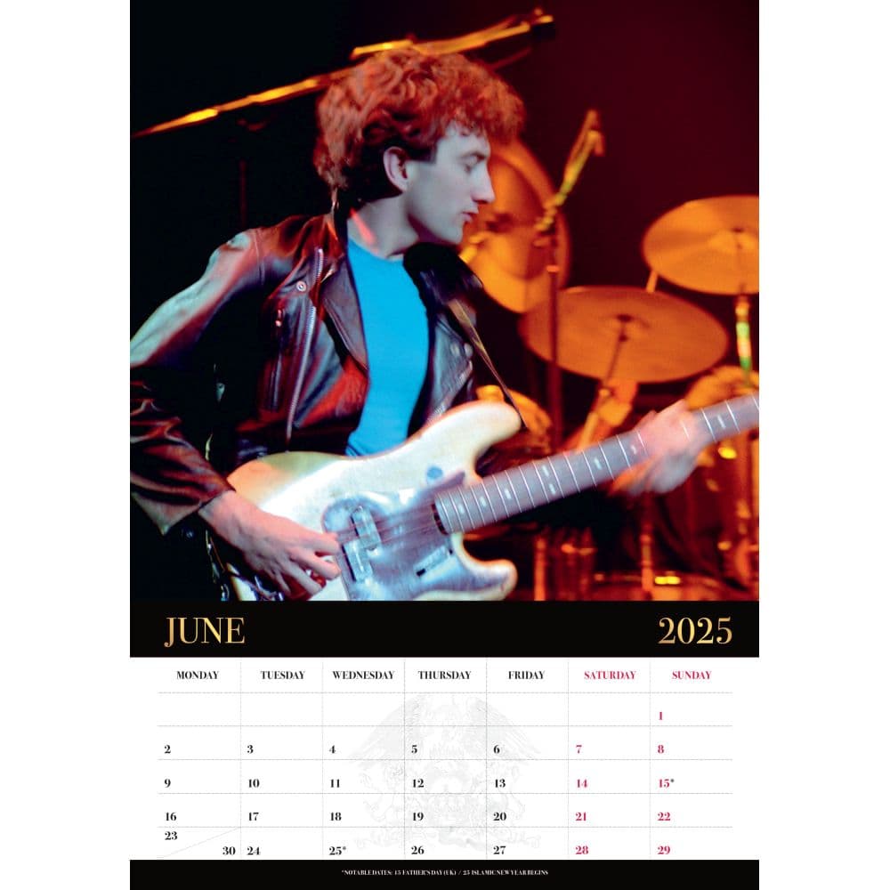 Queen Poster 2025 Wall Calendar Second Alternate Image