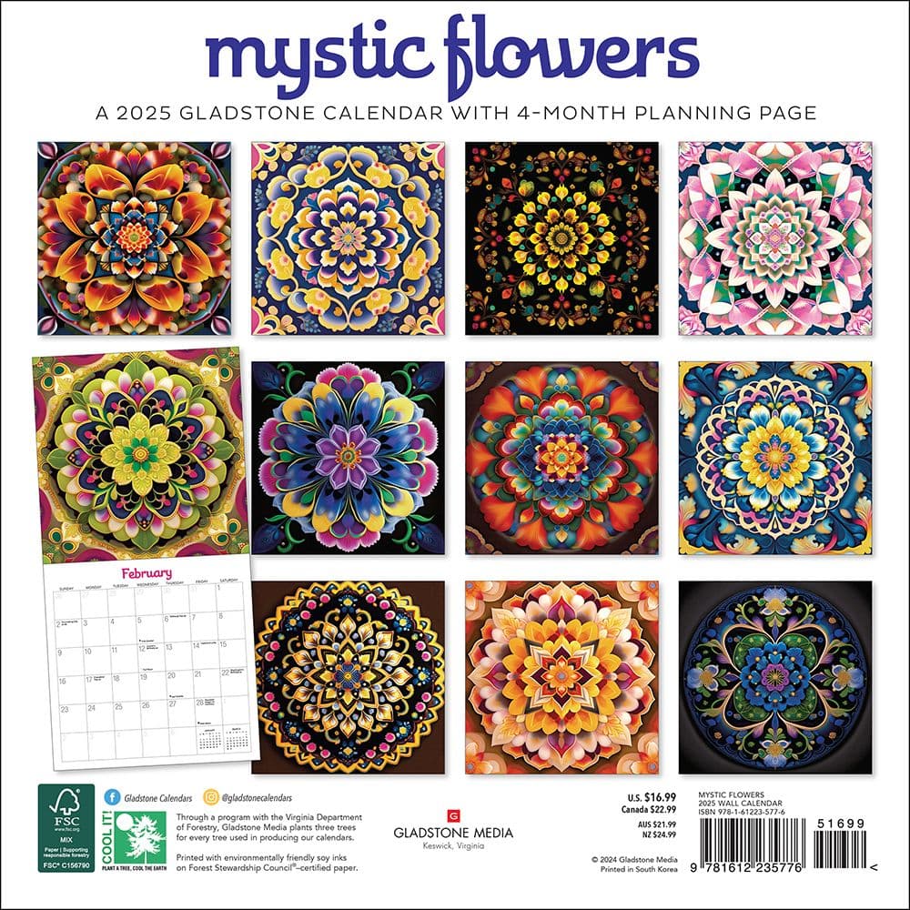 Mystic Flowers 2025 Wall Calendar First Alternate Image width="1000" height="1000"