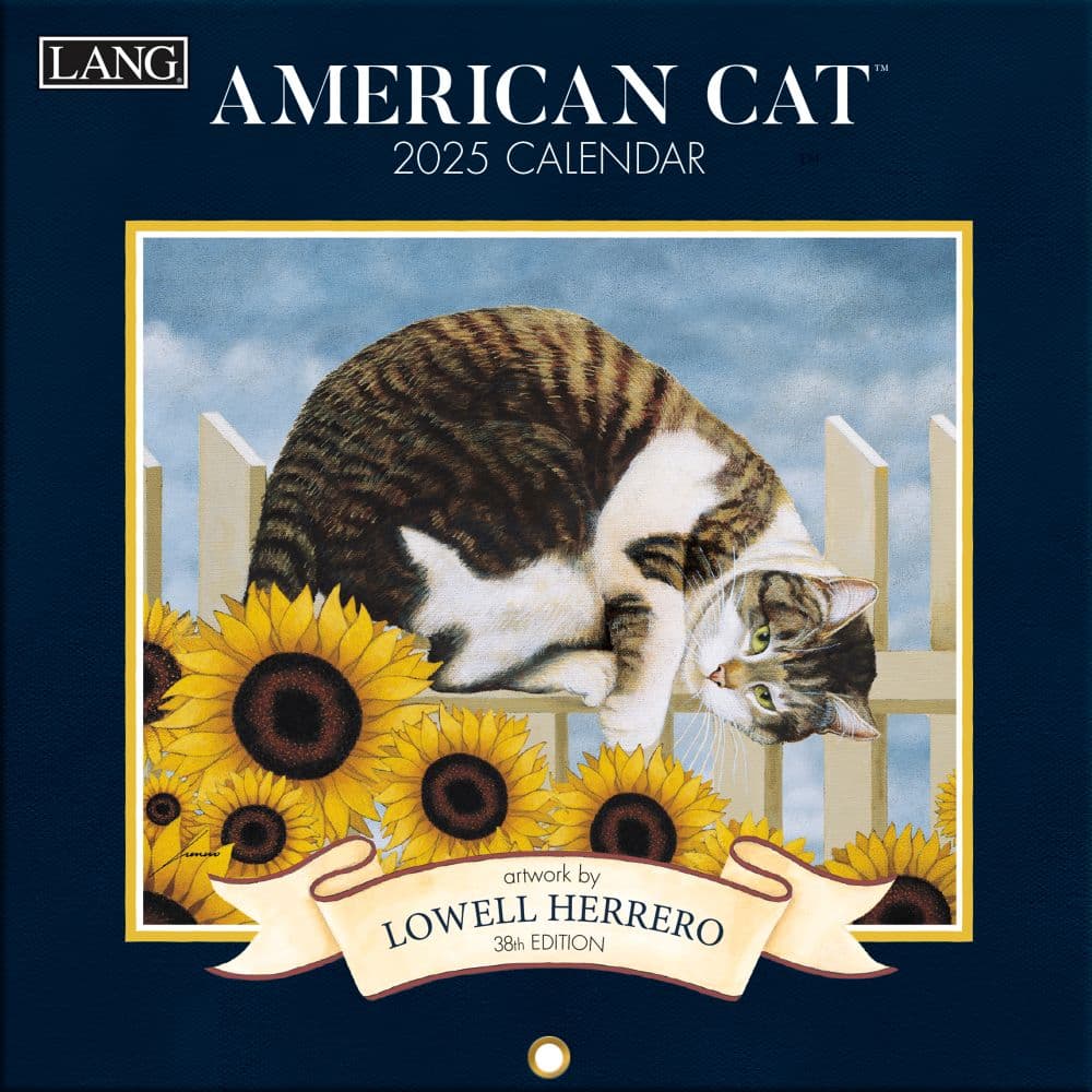 American Cat by Lowell Herrero 2025 Mini Wall Calendar _Main Image