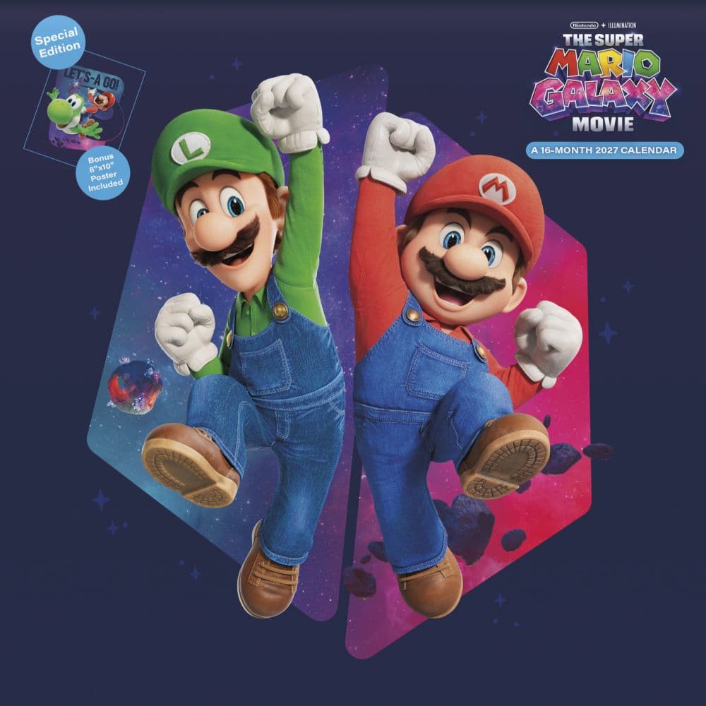 Super Mario Galaxy Movie 2027 Wall Calendar Main Product Image