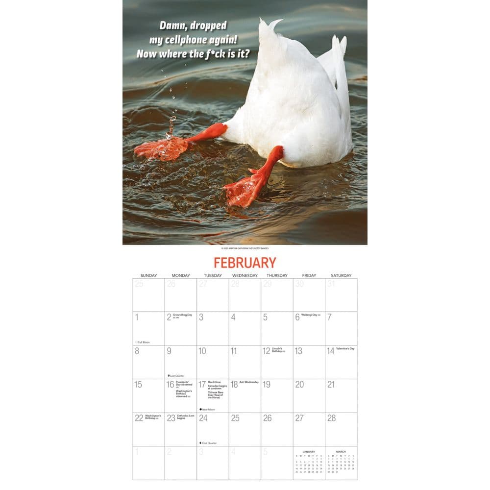 Extremely Fowl 2026 Wall Calendar Second Alternate Image