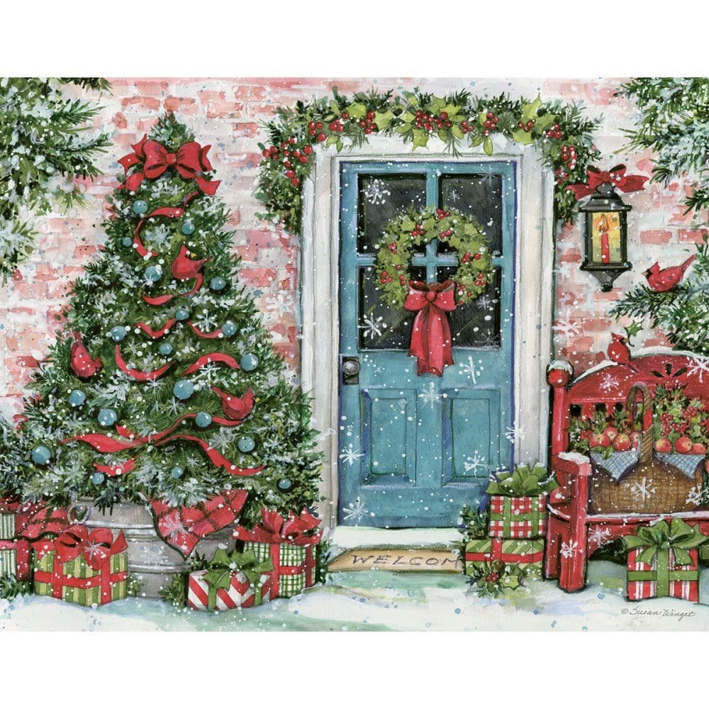 Greenery Greetings Boxed Christmas Cards