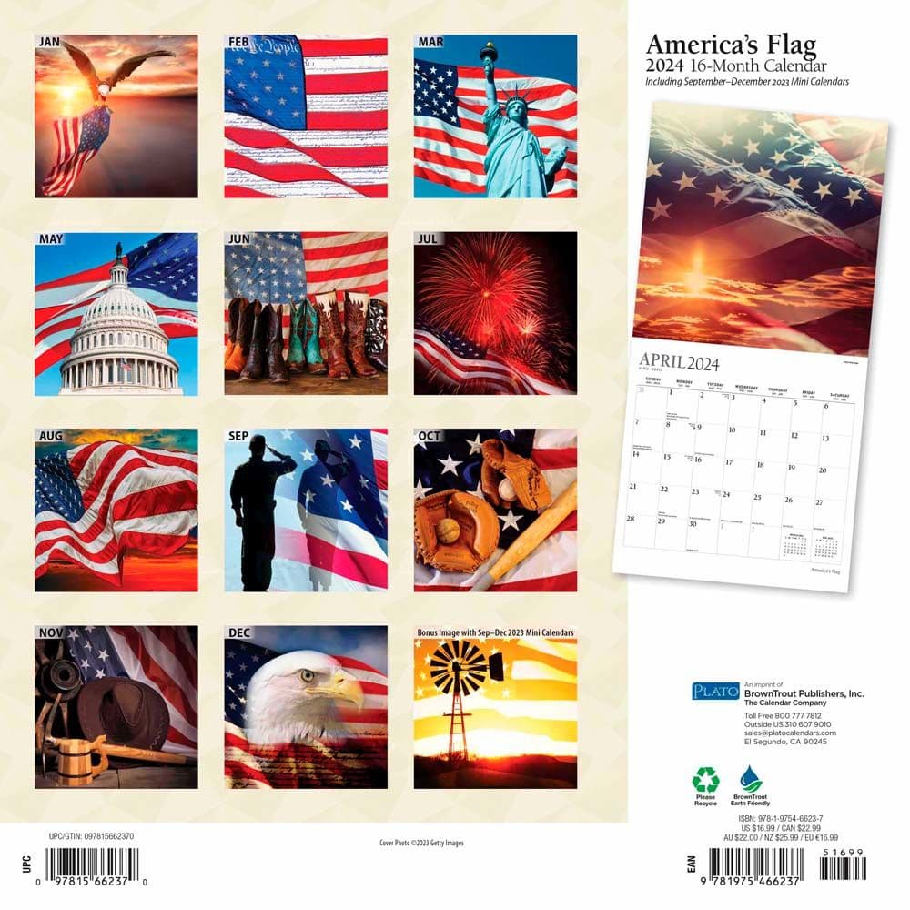 Americas Flag 2024 Wall Calendar First Alternate Image width=&quot;1000&quot; height=&quot;1000&quot;