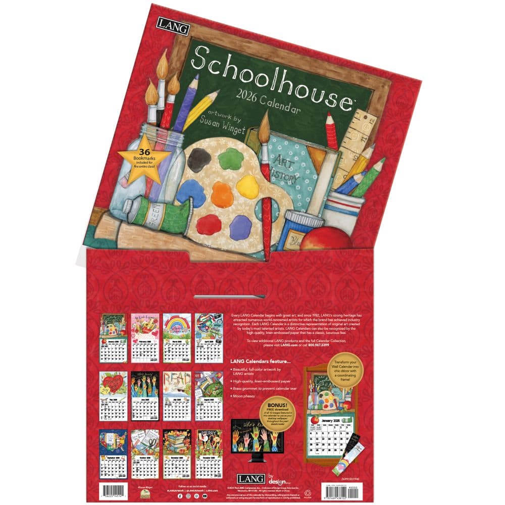 Schoolhouse 2026 Wall Calendar by Susan Winget_ALT3