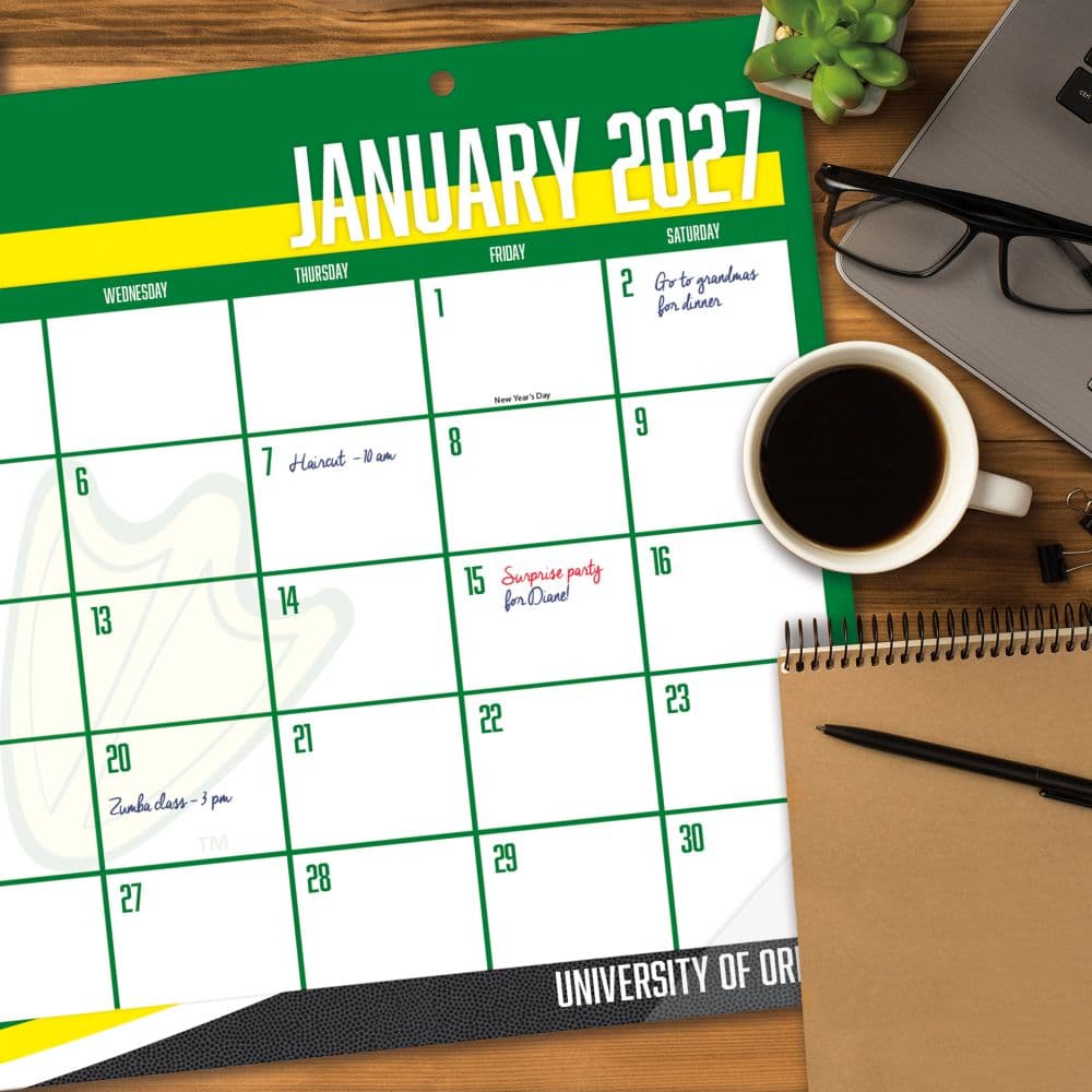 Oregon Ducks 2027 Desk Pad 17" X 11" Fourth Alternate Image