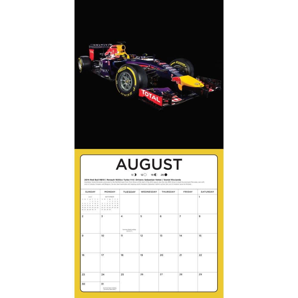 Formula 1 2026 Wall Calendar Second Alternate Image