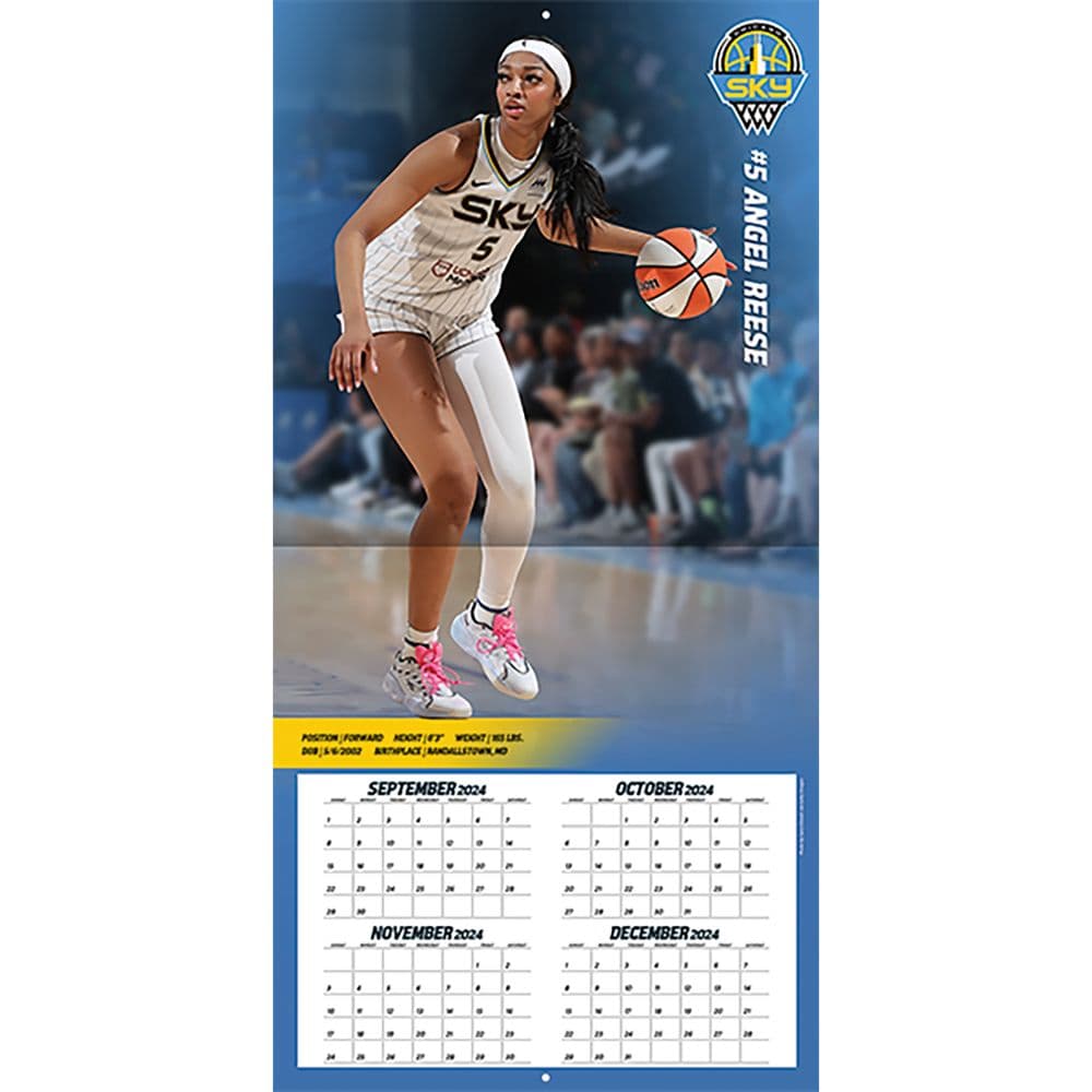 WNBA Chicago Sky Angel Reese 2025 Wall Calendar 
Second Alternate Image