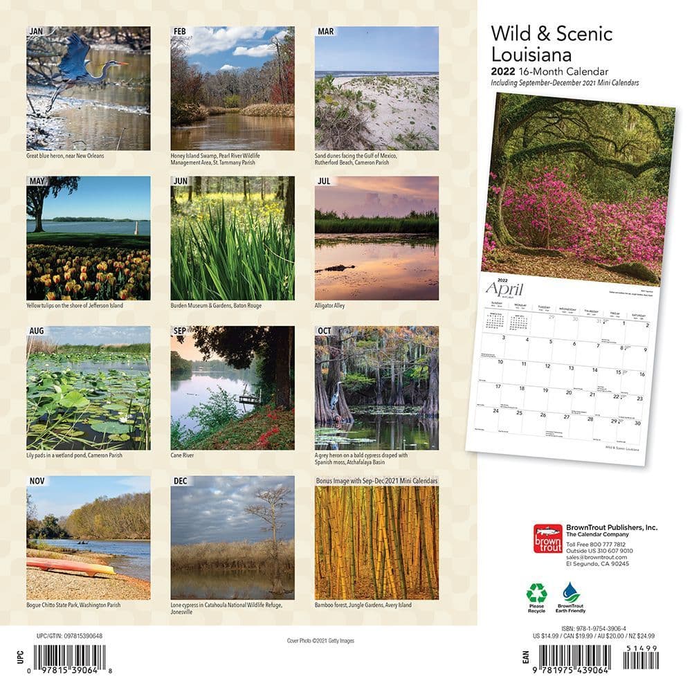 Louisiana Wild And Scenic 2022 Wall Calendar - Calendars.com