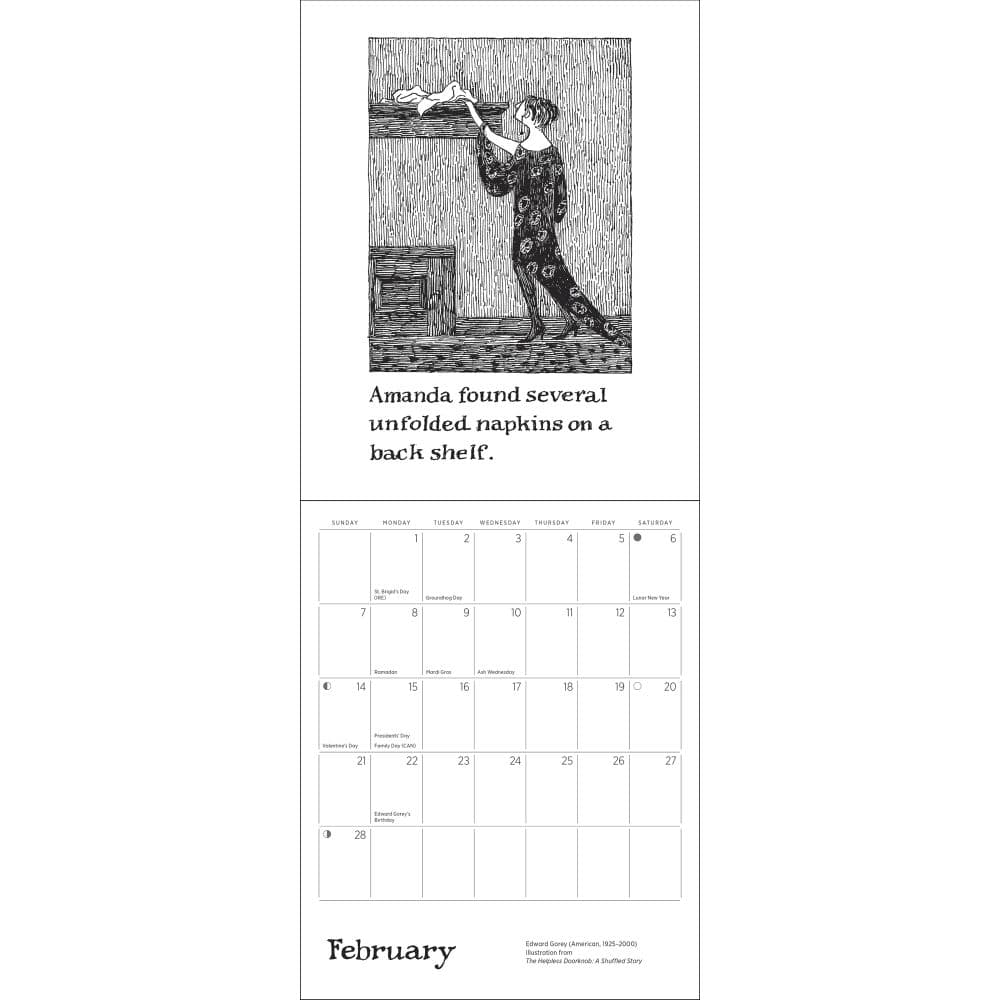 Edward Gorey 2027 Mini Wall Calendar Fifth Alternate Image