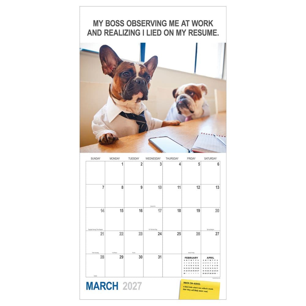 Desk Dogs 2027 Wall Calendar Third Alternate Image