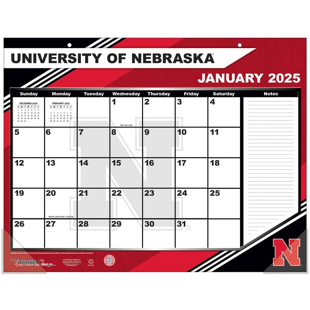 COL Nebraska Cornhuskers 2025 Desk Pad Main Product Image