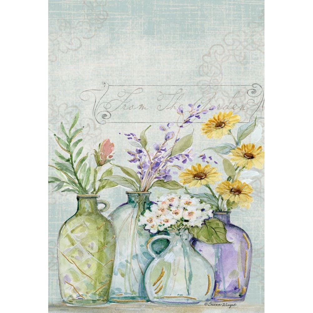 Garden Vase 200 Page Hardcover Note Pad by Susan Winget