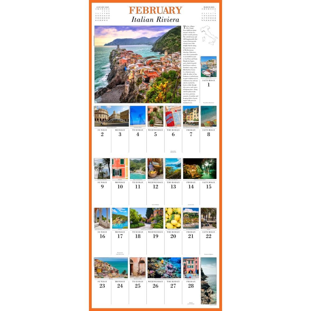 Italy 365 Days 2025 Wall Calendar Alt1