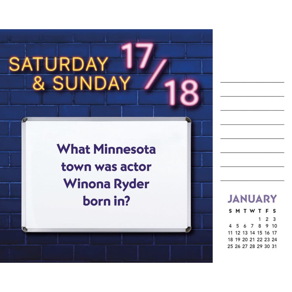 Trivia Night 2026 Desk Calendar Second Alternate Image
