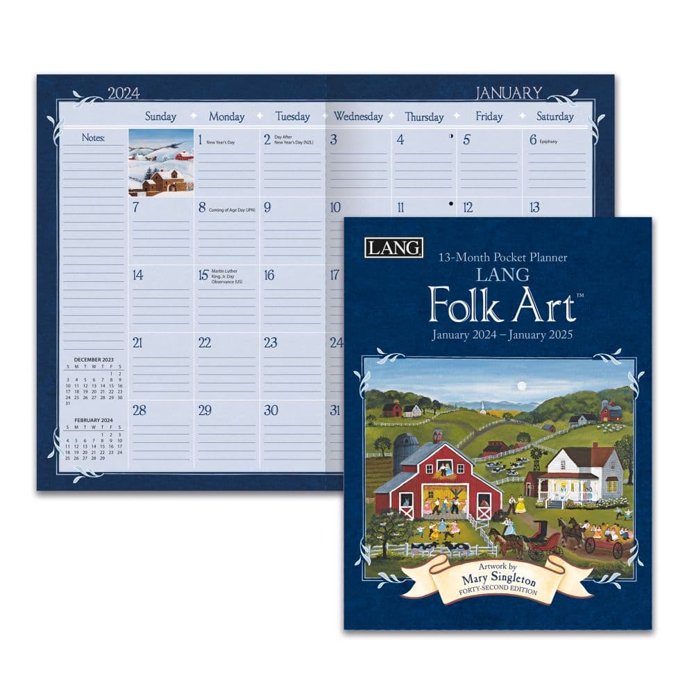 Lang Folk Art Monthly 2024 Pocket Planner