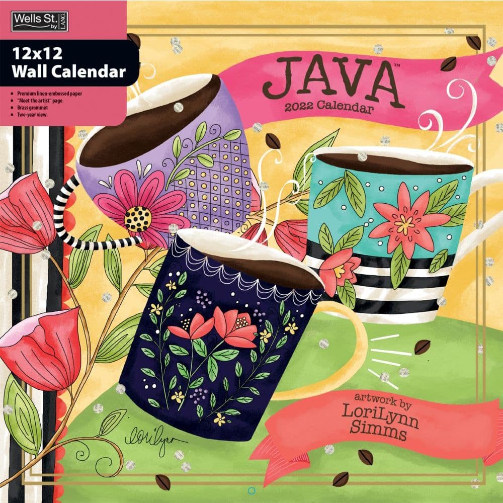 Java 2022 Wall Calendar - Calendars.com