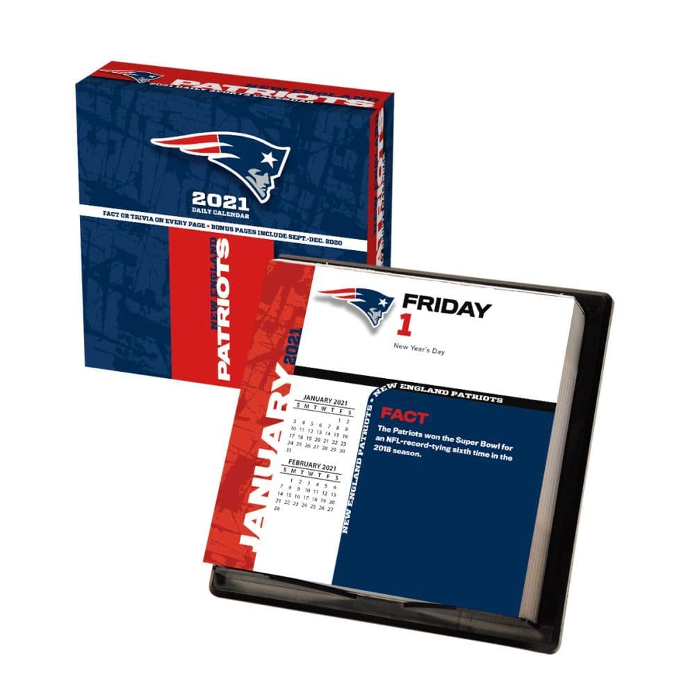 New England Patriots Desk Calendar - Calendars.com