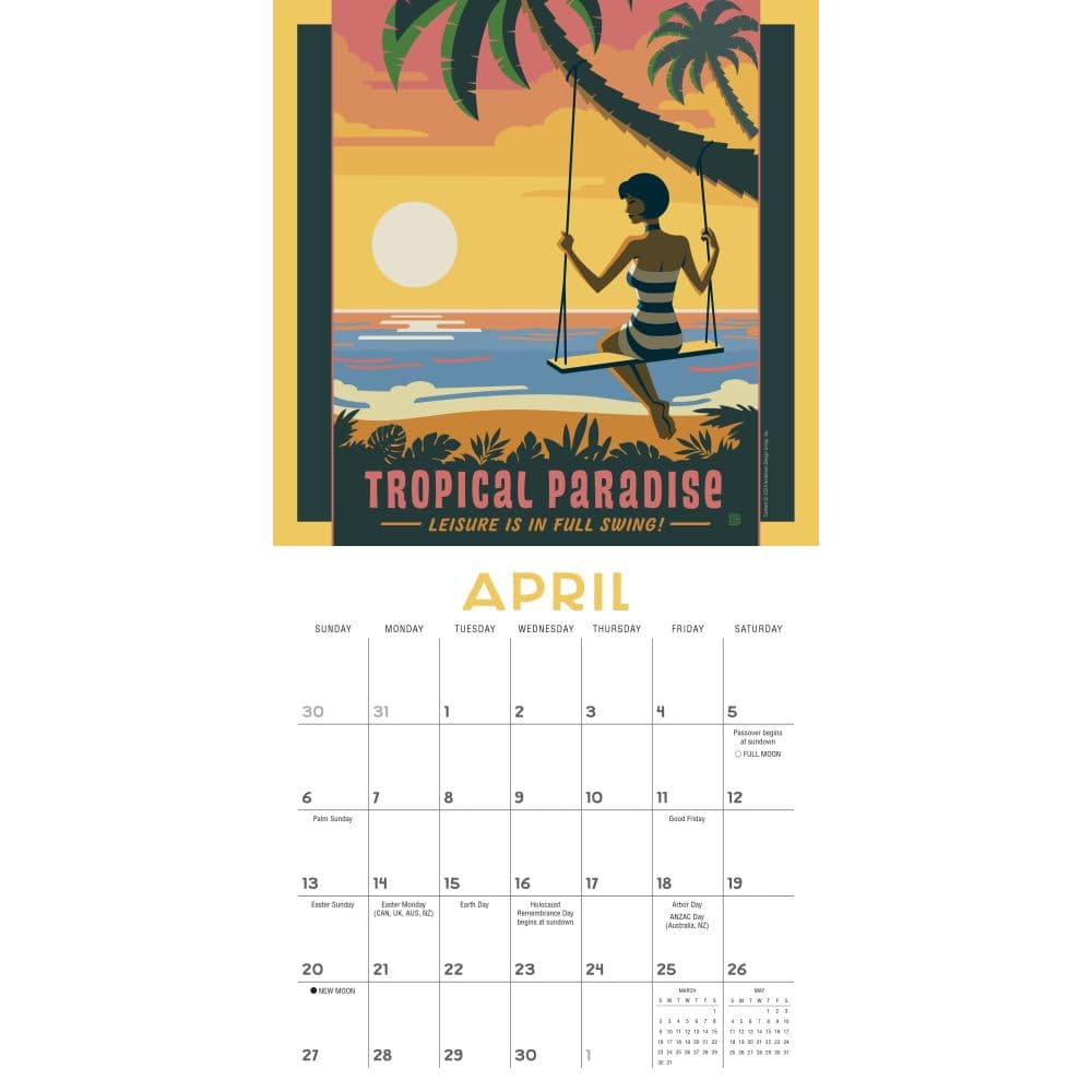 Seaside Paradise by Anderson Design 2025 Mini Wall Calendar Third Alternate Image width=&quot;1000&quot; height=&quot;1000&quot;