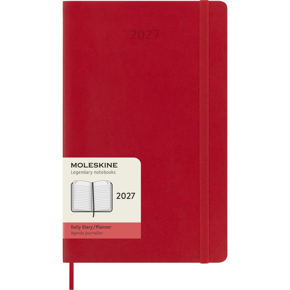 image Moleskine Scarlet Red Large Soft Cover 2027 Daily Planner Main Product Image