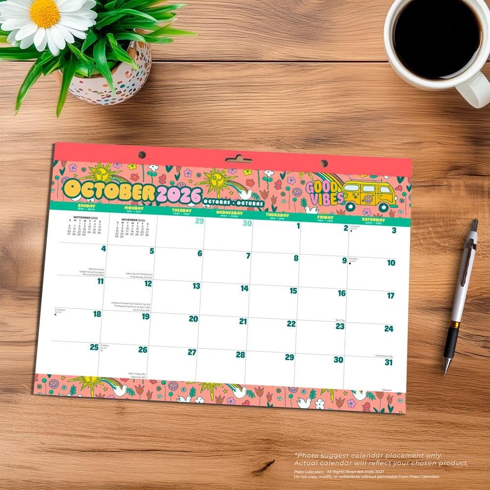 Good Vibes 2027 18 Month Desk Pad Third Alternate Image