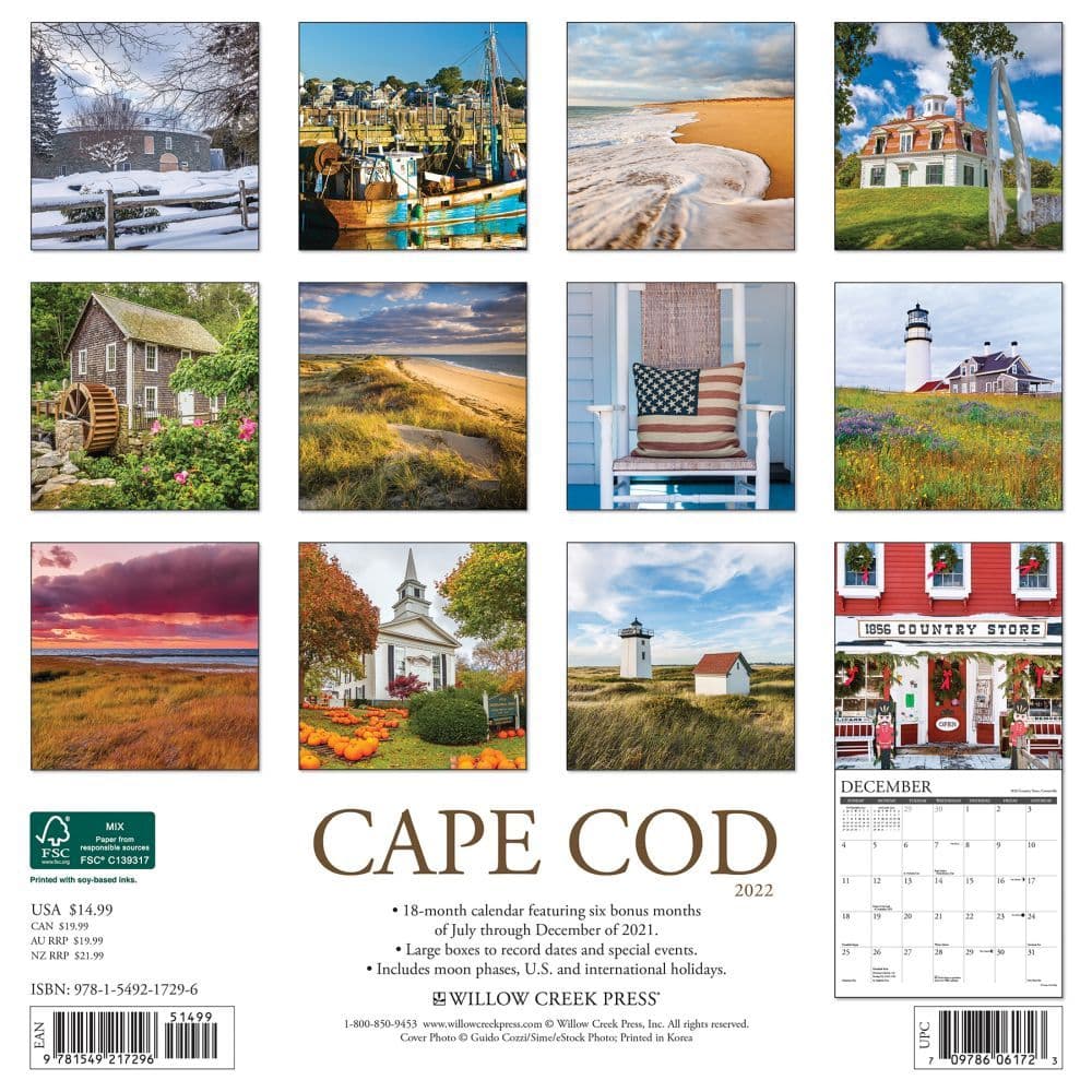 Cod Academic Calendar 2022 Cape Cod 2022 Wall Calendar - Calendars.com