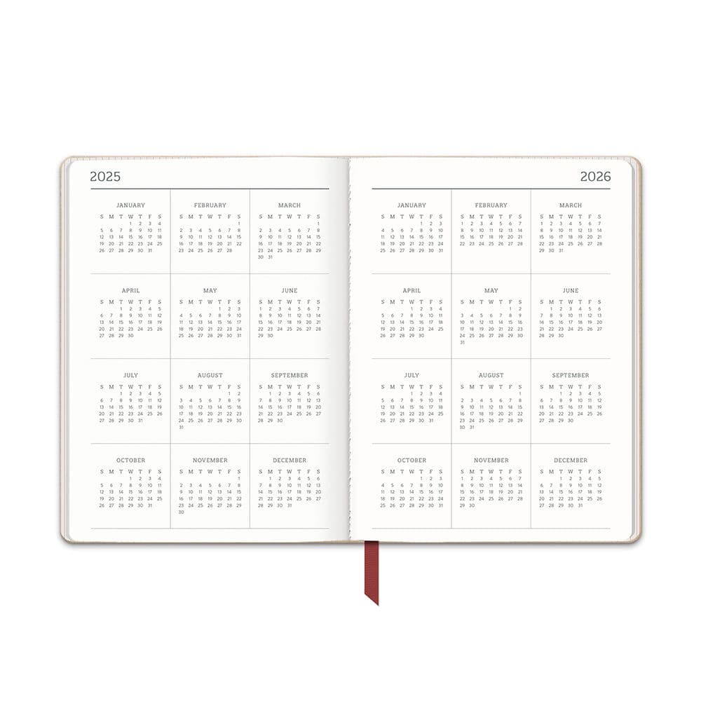 Dots on Burgundy Textured 2026 Planner Second Alternate Image