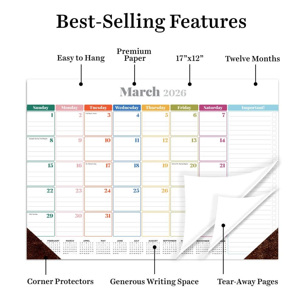 Colors of the Rainbow 2026 Desk Pad Second Alternate Image